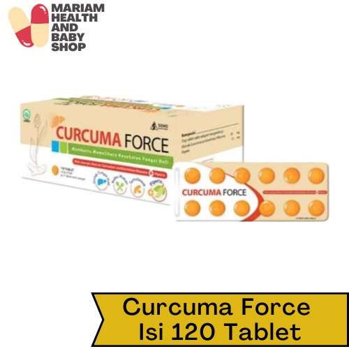 Curcuma Force Isi 120 Tablet ( SOHO) / Penambah Nafsu Makan / Menjaga Daya Tahan Tubuh / Suplemen Ek