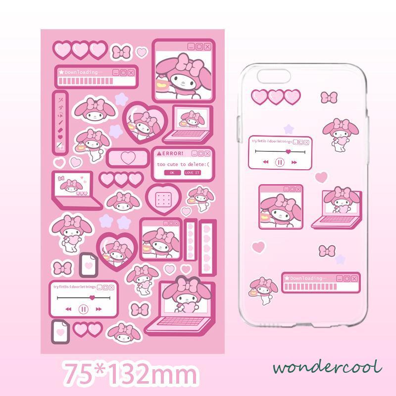 stiker sanrio lucu kuromi steve sparkling cinnamoroll stikers jurnal toploader deco material sticker-Won