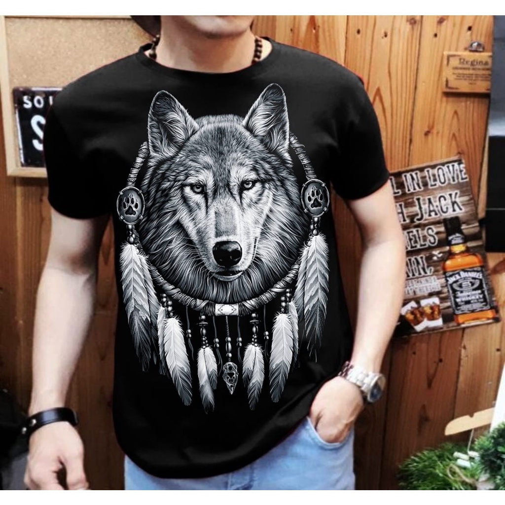 Kaos distro serigala kalung