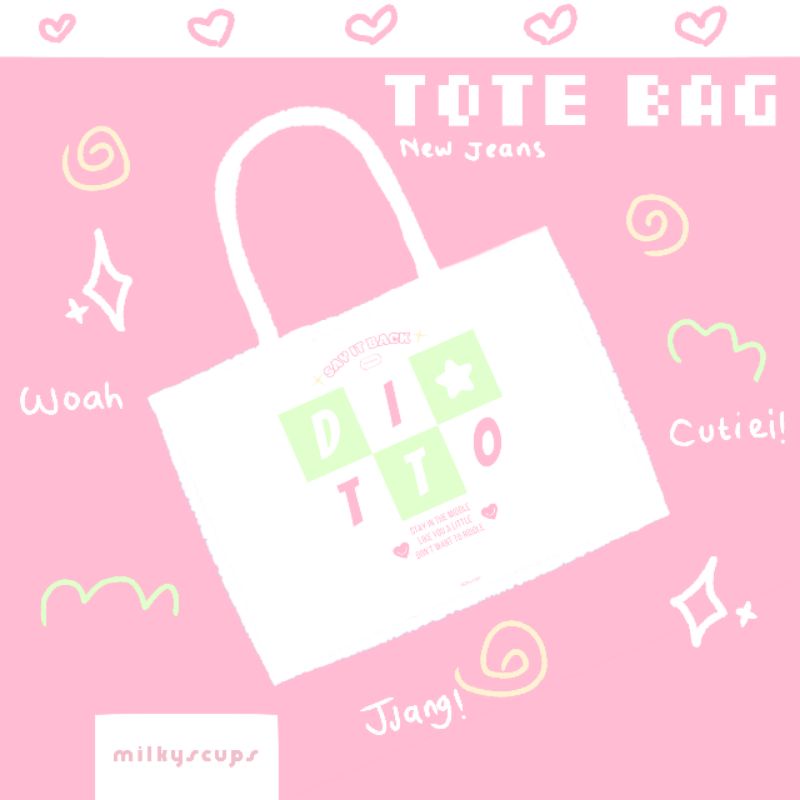 Tote bag ' Ditto ' ( newjeans ) by milkyscups