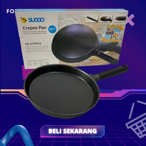 FM - Panaflon / Suggo Creper Pan - 22 cm / Teflon /  Penggorengan Anti Lengket