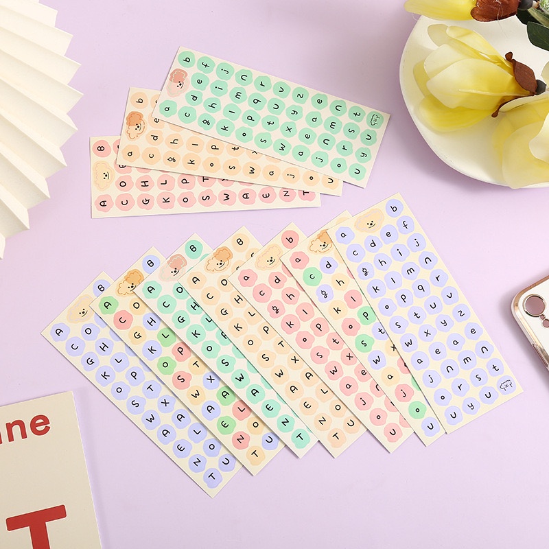 [kstuffind] Sticker Alphabet Inggris Dekorasi Photocard Lucu Warna Warni Gradation Scrapbook DIY Aesthetic Toplader Decoration Journal Jurnal Stiker PC Koleksi Murah Gemas Deco