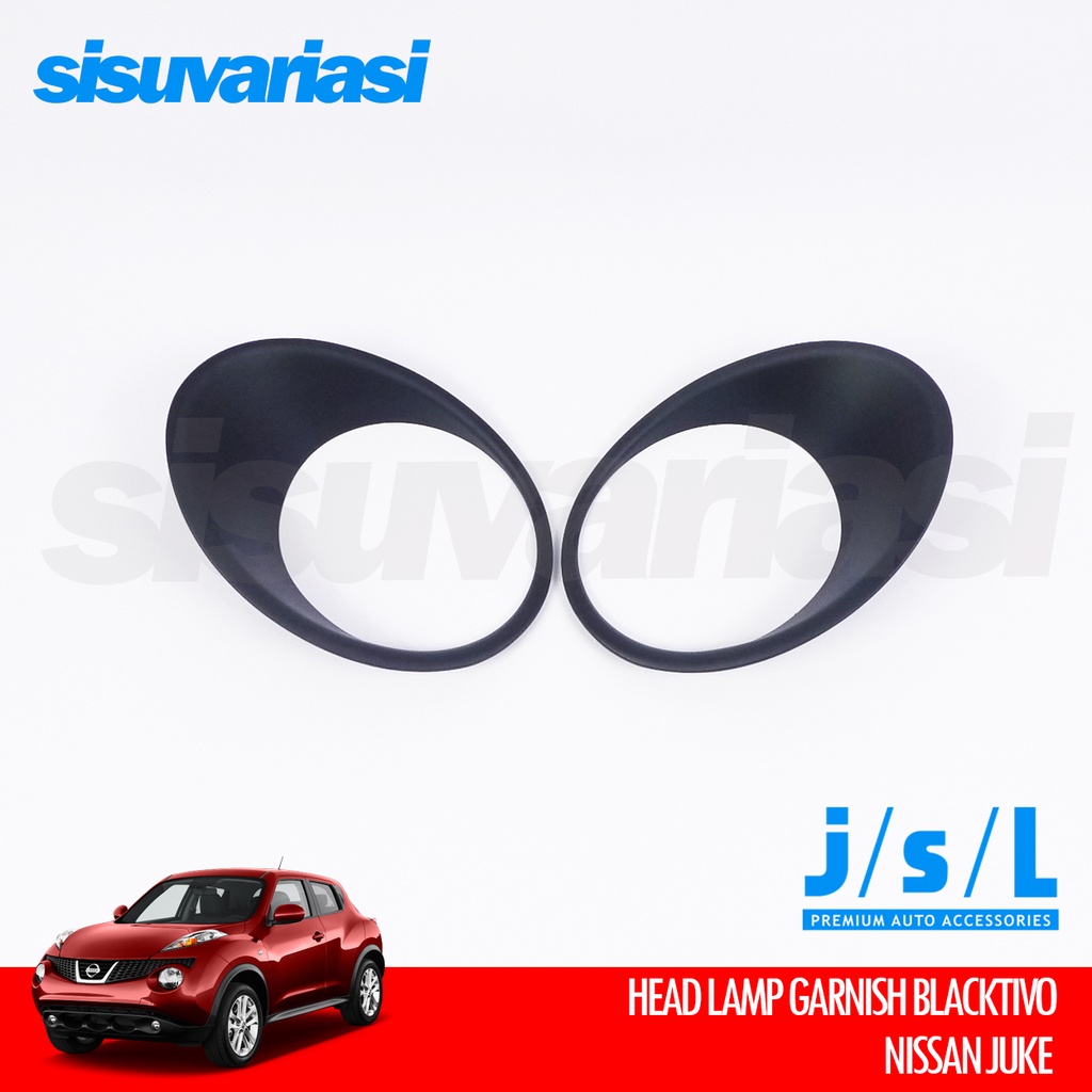 Nissan Juke Aksesoris JSL Cover Headlamp Lampu Depan Hitam Blacktivo