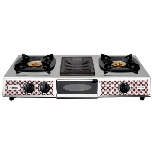 kompor rinnai 2tungku +griller 524A api lilin