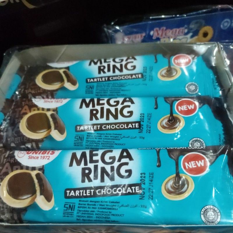 unibis mega ring biscuits biskuit dengan lapis coklat