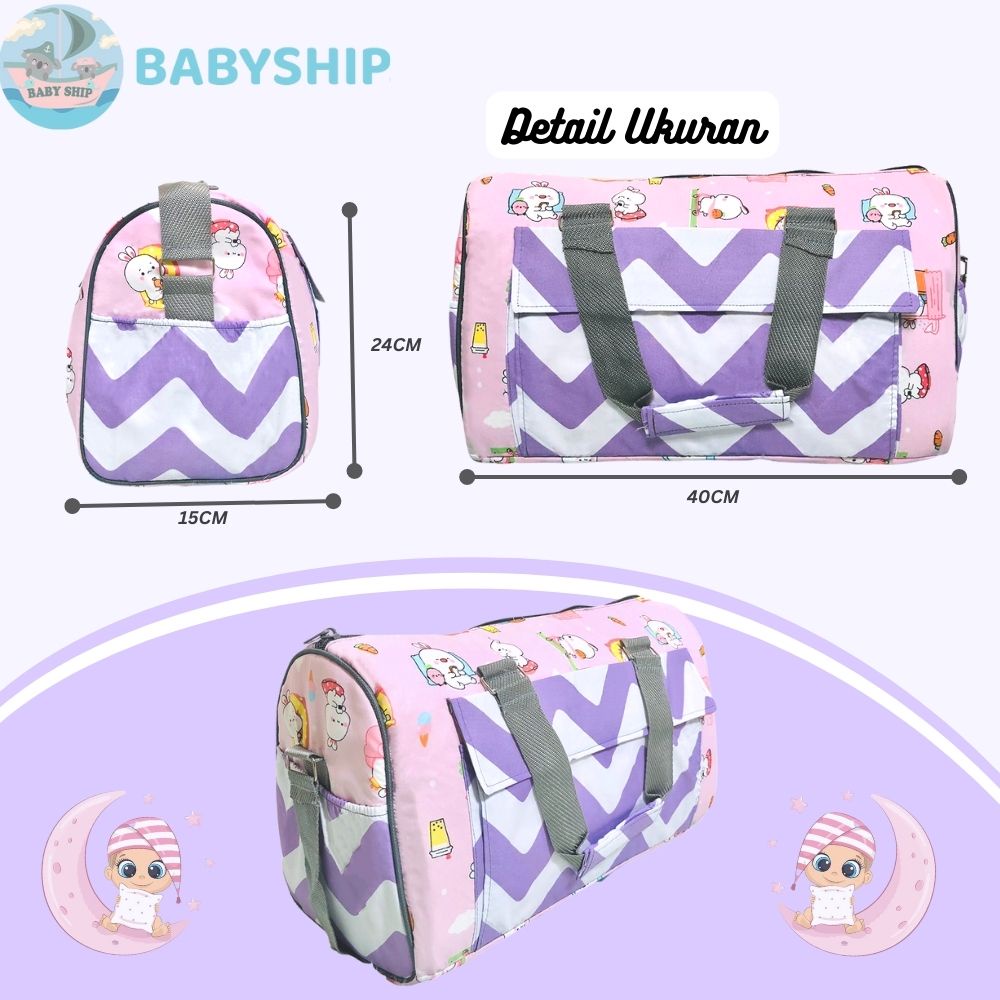 Tas  Bayi Multifungsi / Tas Perlengkapan Bayi / Diaper Bag Ukuran Medium [ Merk BabyShip ]