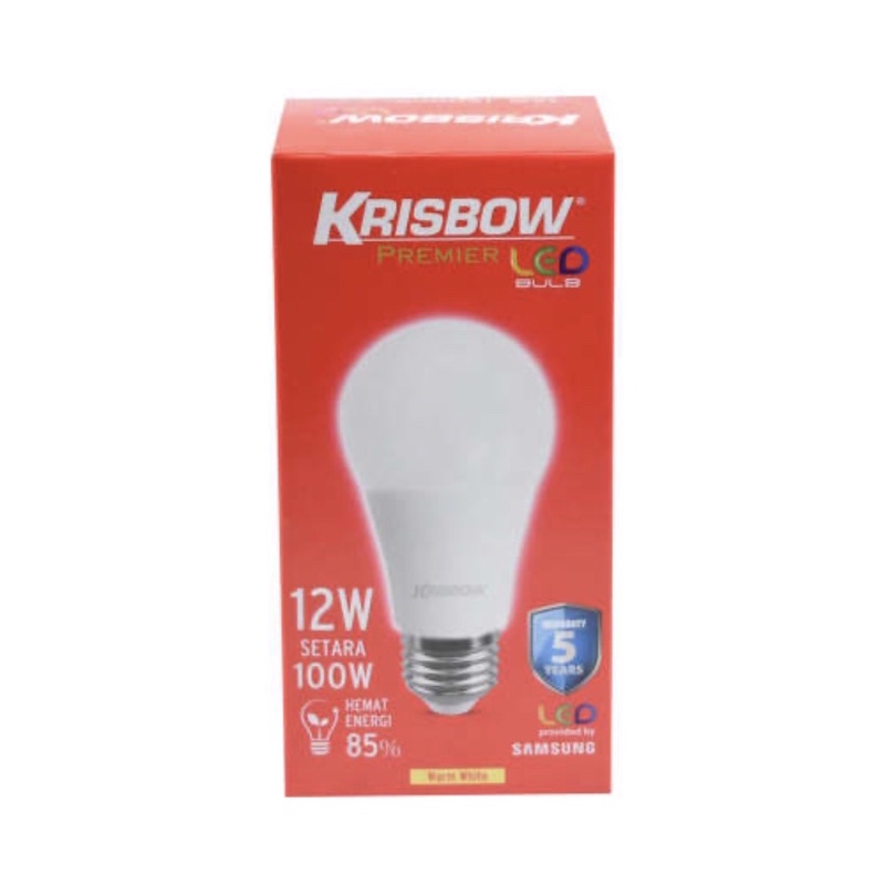 KRISBOW BOHLAM LAMPU LED PREMIER NATURAL WHITE 4, 6, 8, &amp; 12 WATT/LAMPU PLAFON/ LAMPU LED HEMAT ENERGI/ACE LAMPU BERGARANSI/ACE BOHLAM LAMPU LED PREMIER