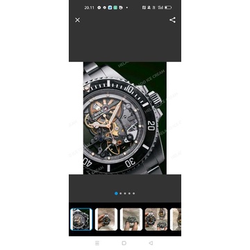 jam tangan rolex vr factory matic clone ring carbon andrea Pirlo pria