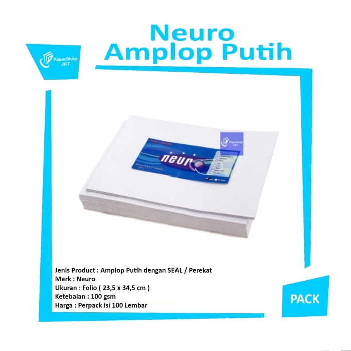 

✨NEW✨ - TERMURAH!!! NEURO Amplop Putih Folio SEAL