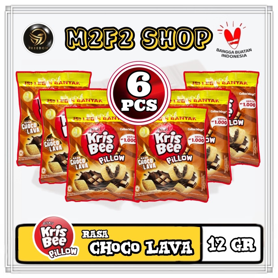 

Snack Kris Bee Pillow Choco Lava Sachet - 12 gr (Kemasan 6 Sachet)