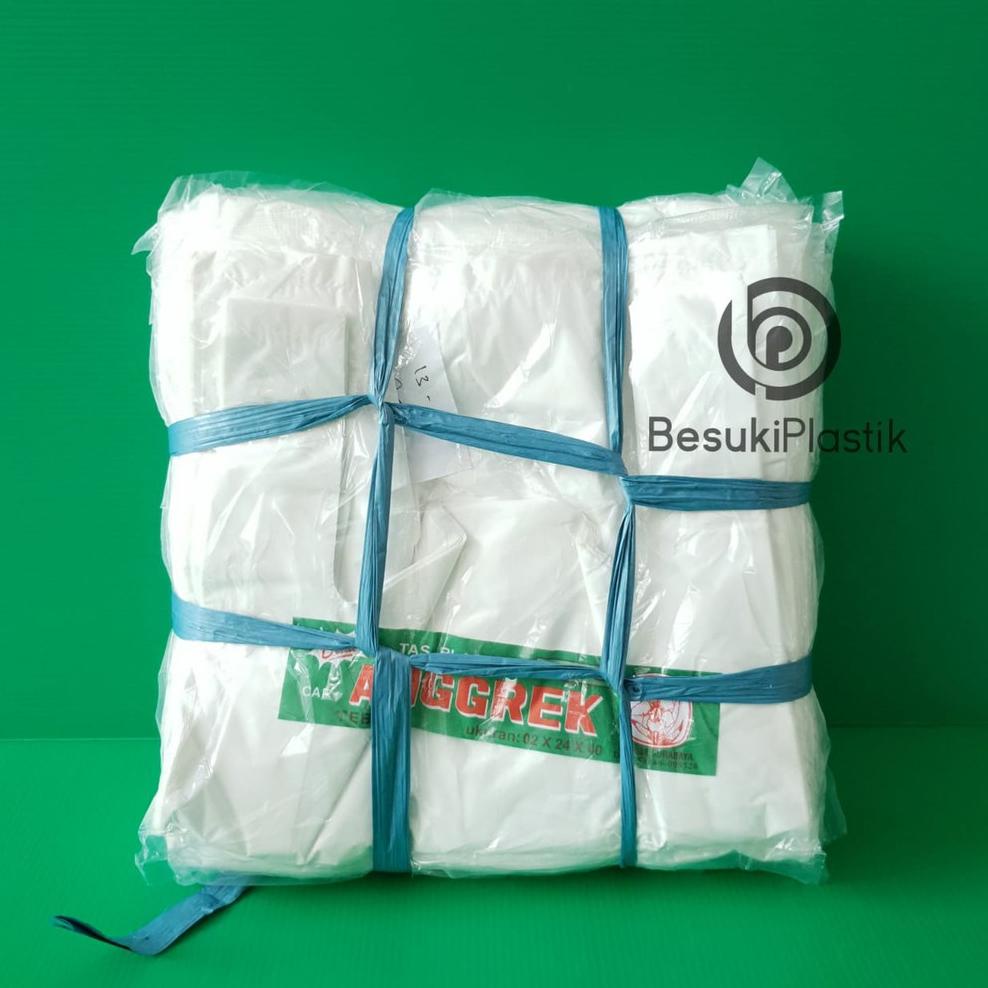 HOT PRODUCT Kantong Kresek Anggrek 24x40x02 PUTIH / Kantong Plastik Kresek 24cm / Kantong Kresek Sed