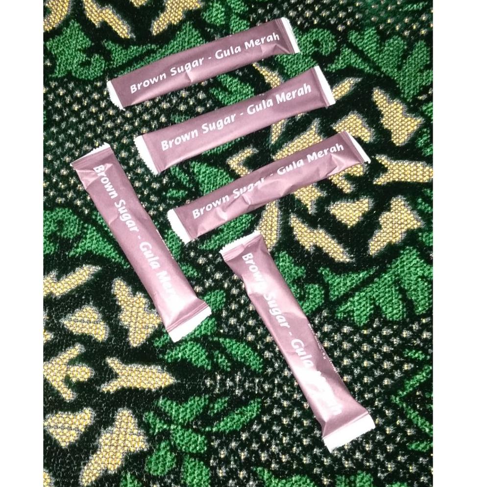 

[F-Q8Q ㊚] Brown Sugar Sachet / Gula Semut / Gula Merah / Gula Aren Kemasan Stick & Kotak +- 6g, Harga per 100pcs-murah