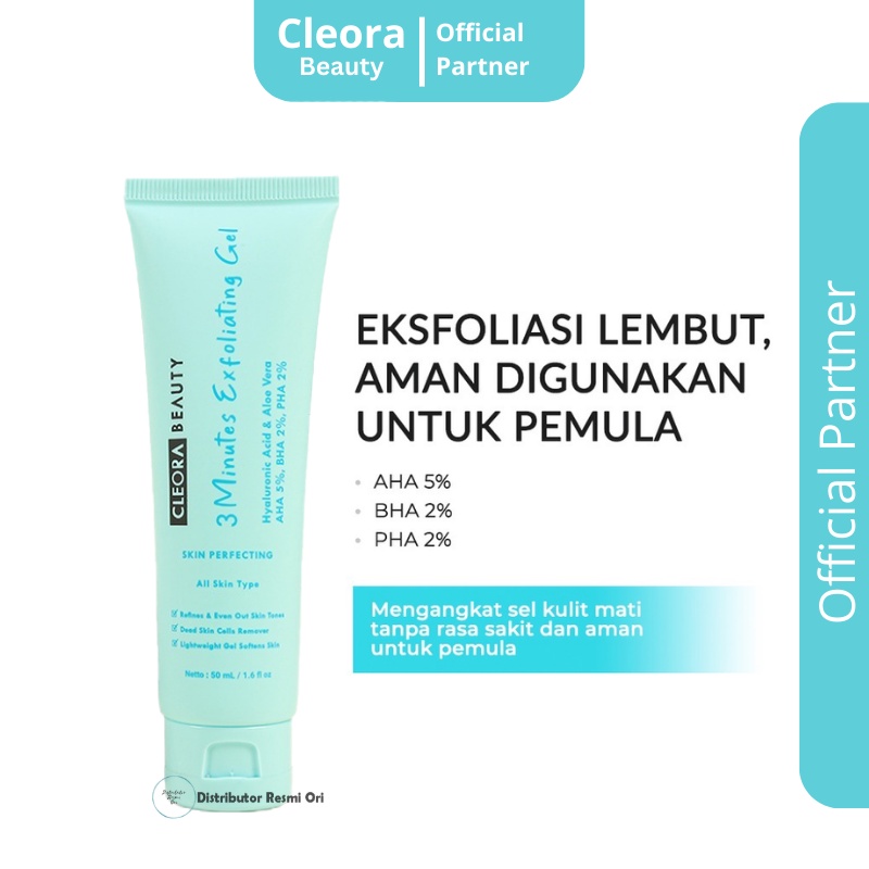 CLEORA BEAUTY EXFOLIATING GEL ORI 3 MINUTES ORIGINAL PEELING GEL WAJAH