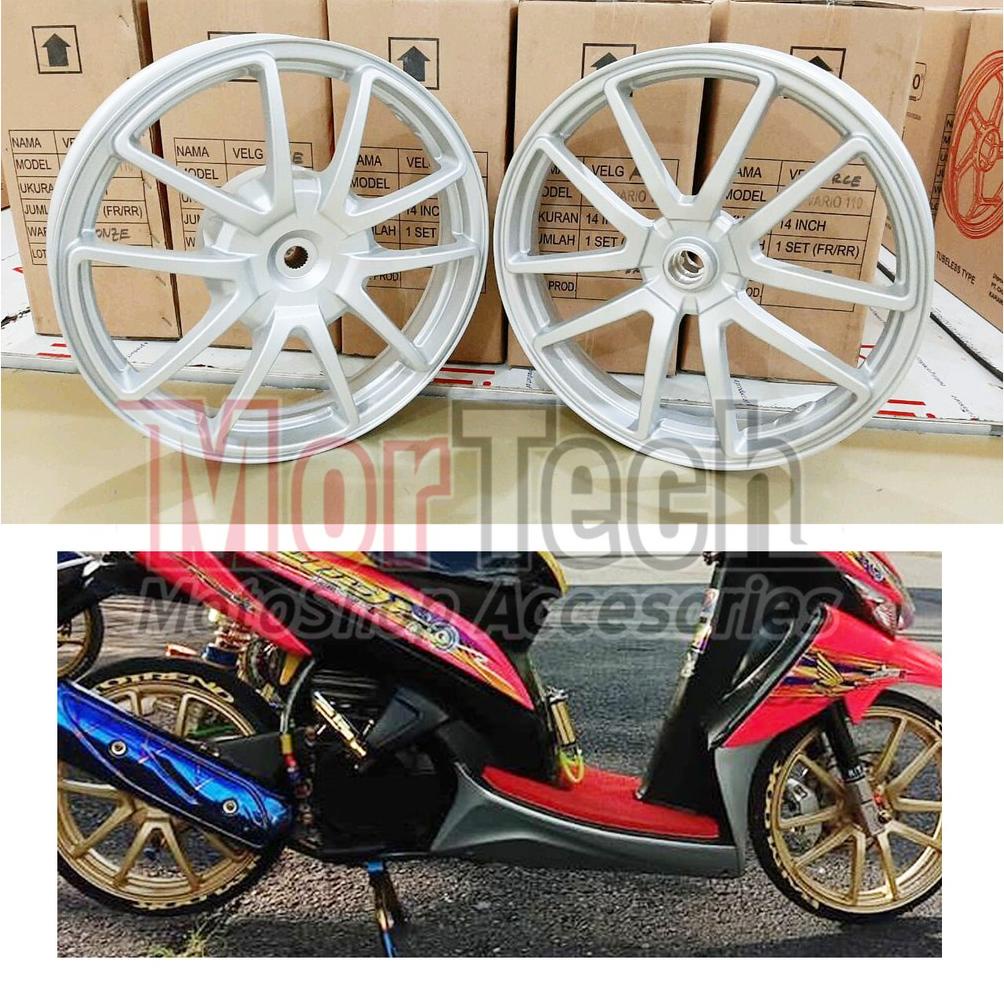 Velg Racing Chemco Evo Ring 14 215 & 250 Vario 110 Beat Scoopy Spacy Honda Genio Velg Motor Matic
