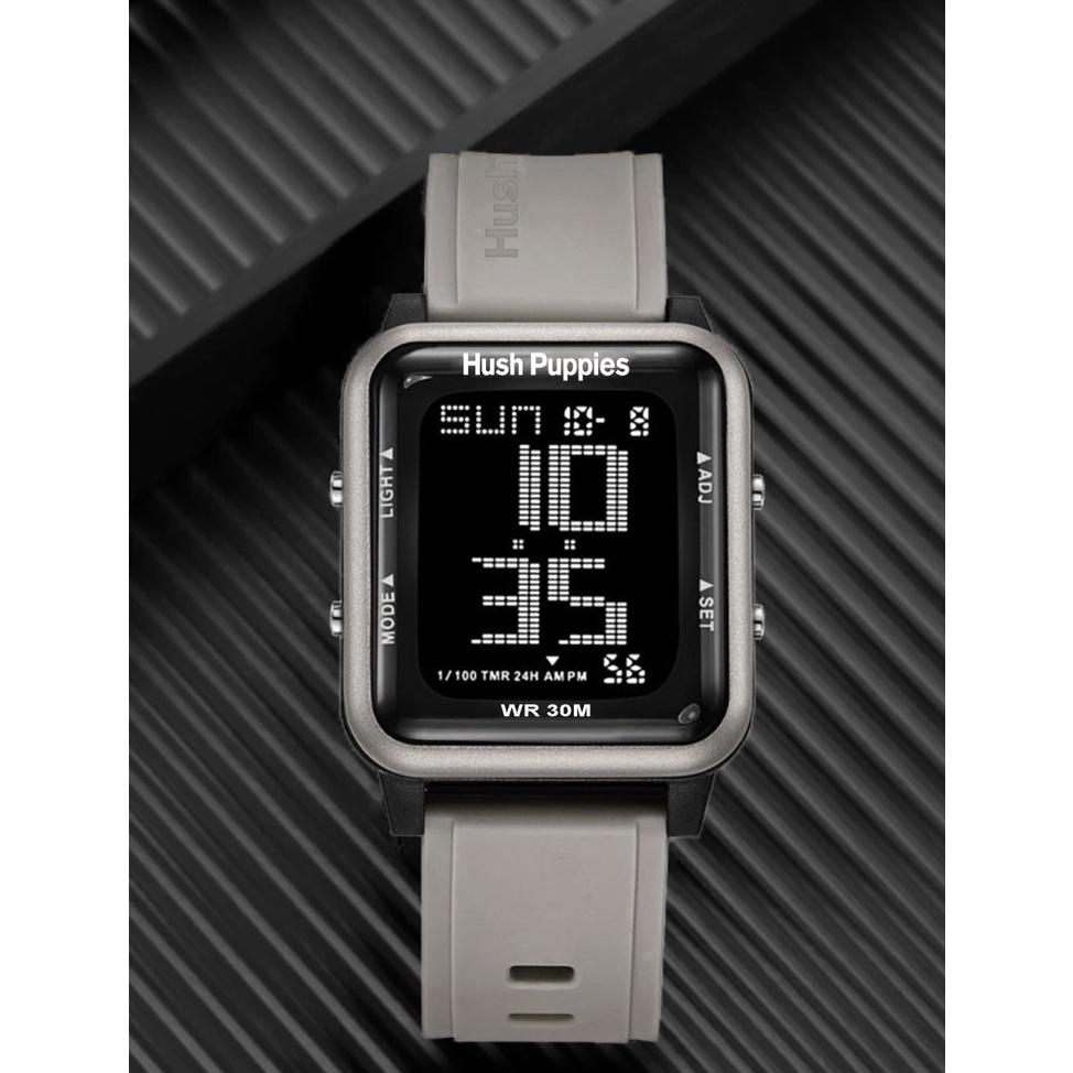 ✅COD  Jam Tangan Wanita Hush Puppies Digital Hp3321 New Model Segi Tanggal Hari Aktif Jam Tangan Rubber Digital Segi Hush Puppies Grosir Murah Karet Sport Led Terbaru