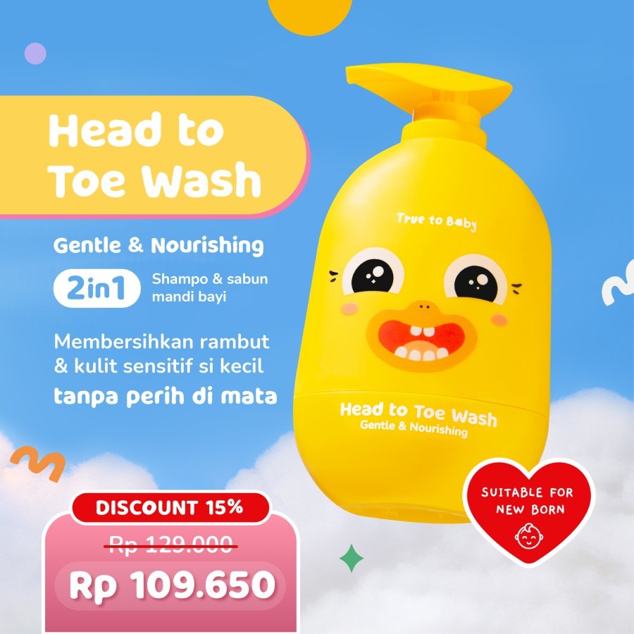 True to Baby Head to Toe Wash | Sampo dan Sabun Bayi