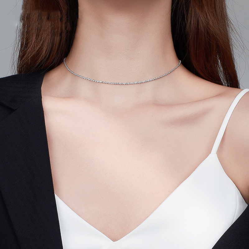 Kalung Choker Berlian Imitasi Gaya Korea Untuk Wanita