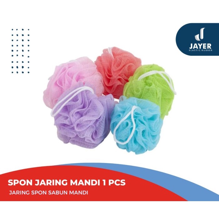 Spons jaring busa mandi Shower puff Murah berkualitas