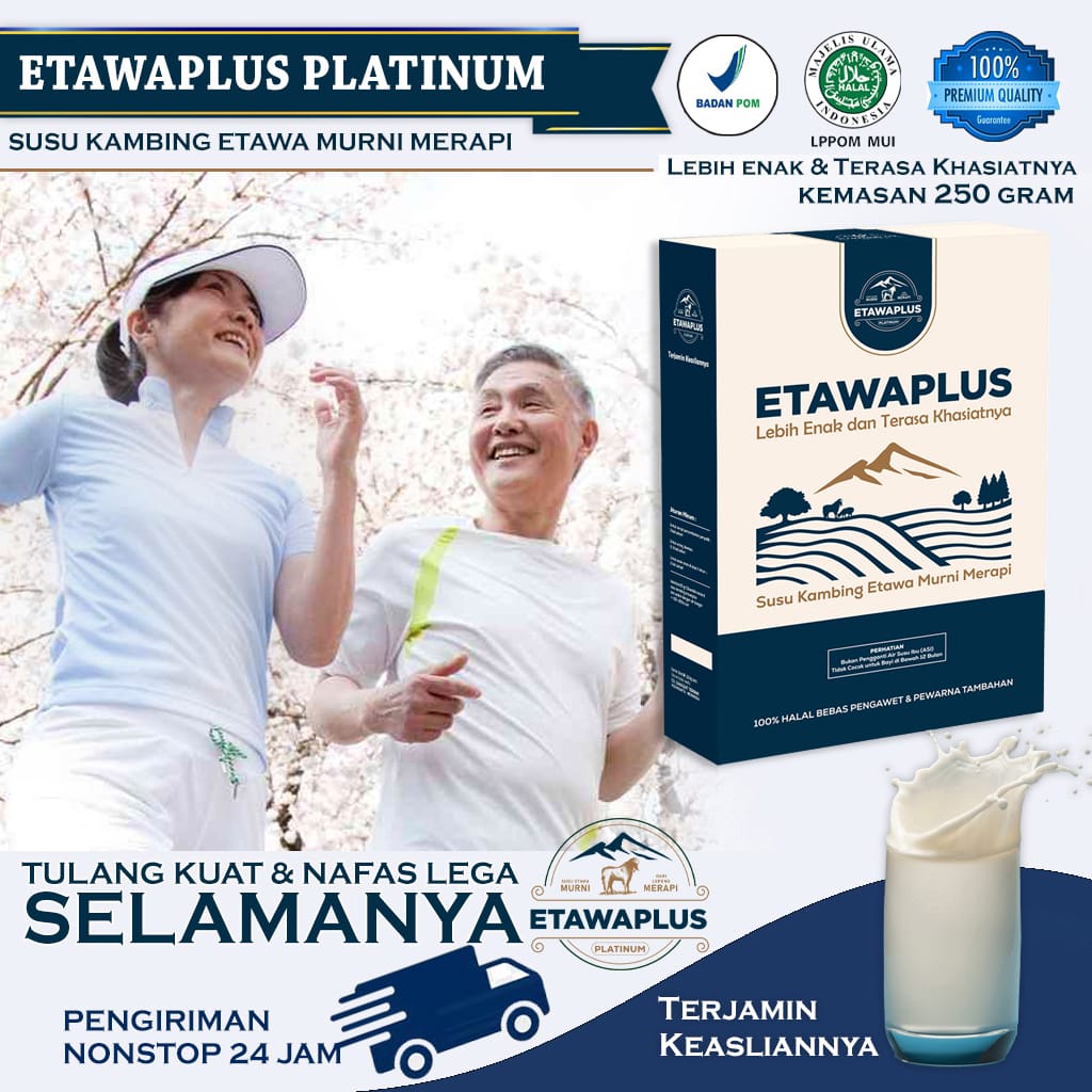 Etawaplus Platinum / Etawa Platinum Untuk obat pernafasan / Susu Kambing / Susu Kambing Etawa / Susu Etawaku / Isi Kemasan 250gram