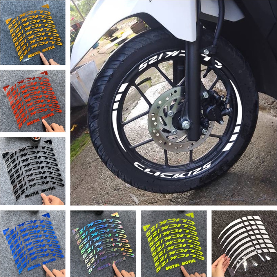 Honda Klik Roda Hub Stiker Motor Decals Reflektif Rim Tape Stripe Tape Untuk Honda CLCIK125 /150 CLCIK125 CLCIK150