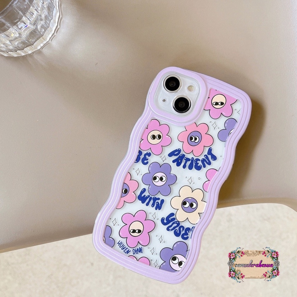 SS125 SOFTCASE SILIKON GELOMBANG MOTIF SMILE FLOWER FOR XIAOMI REDMI NOTE 5A PRIME NOTE 8 9 10 11 11S PRO PLUS 12 POCO C40 M3 X3 MI A1 PLUS 2022 SB4553