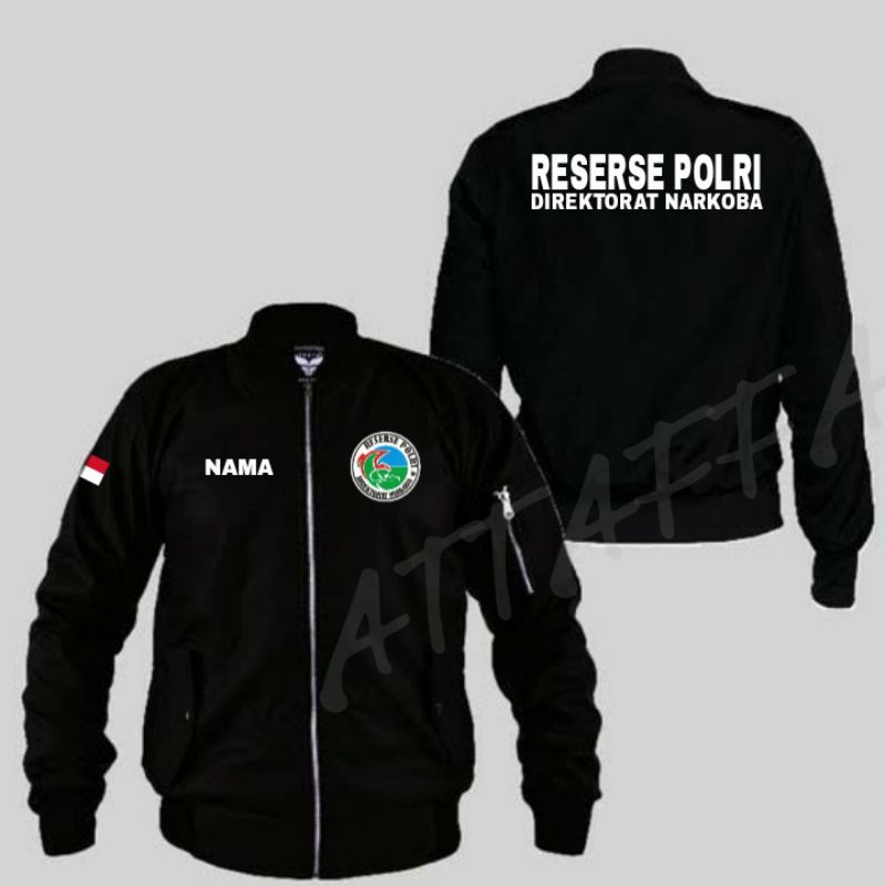 JAKET BOMBER ANTI AIR RESERSE POLRI DIREKTORAT NARKOBA