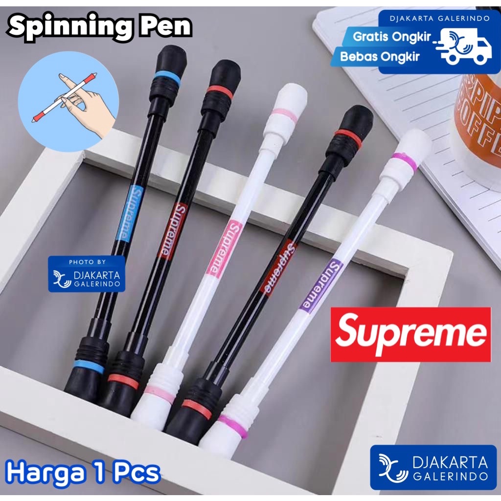 Spinning Pen Pulpen Putar Karakter Anti Stress Pena Pulpen Putar Mainan Anak Pen Spinner Balance