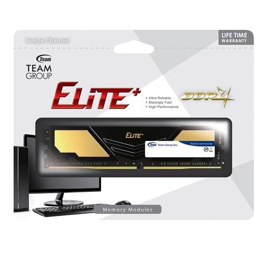 Team Elite Plus Black DDR4 PC25600 3200Mhz 16GB (Resmi, Grs lifetime)