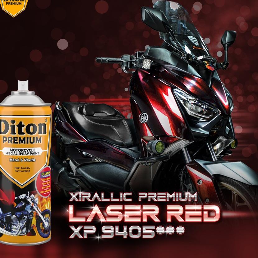 Hadir Terbatas Diton Premium Xirallic XP9405 Laser Red 400cc Cat Semprot Diton Xirallic Laser Red XP