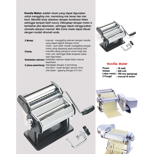 Alat Giling Mie Manual / Noodle Maker Manual Signora