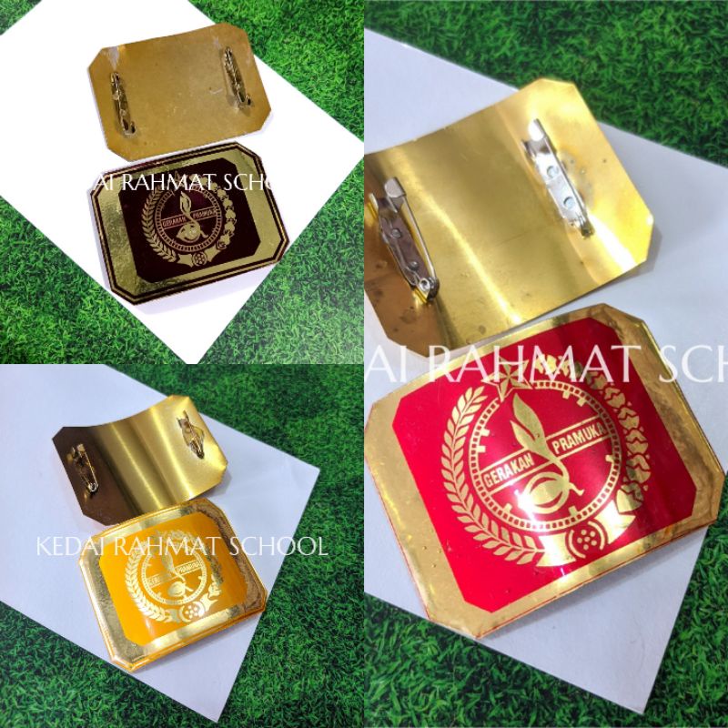 Tanda Topi Tatop Emblem Pramuka Penggalang Penegak Pandega SMP SMA Putra Besar Cekung Peniti 2