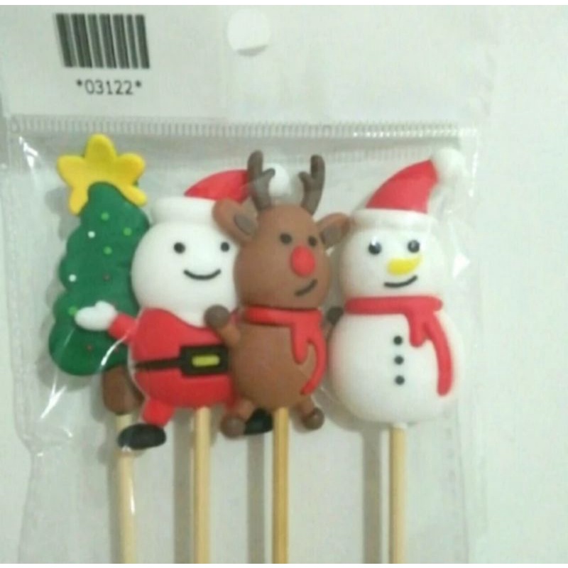 

SET 4 PC HIASAN CHRISTMAST BUAT KUE & BOLU