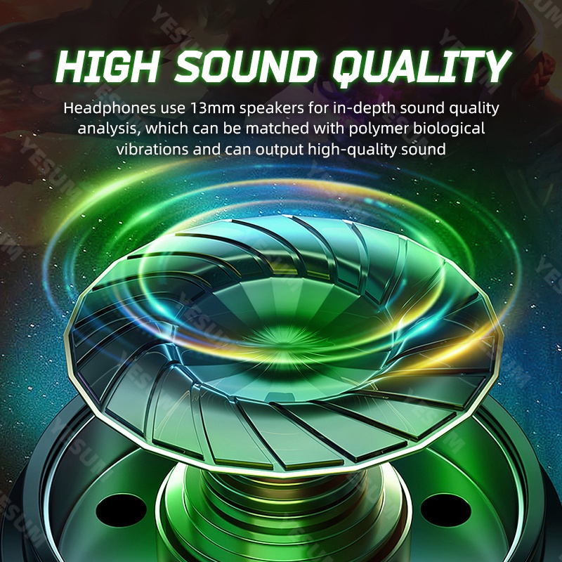 G11 Headset Bluetooth Gaming TWS with Mic 6D Bass Stereo Handset Water Proof Earbud 5.1 Wireless