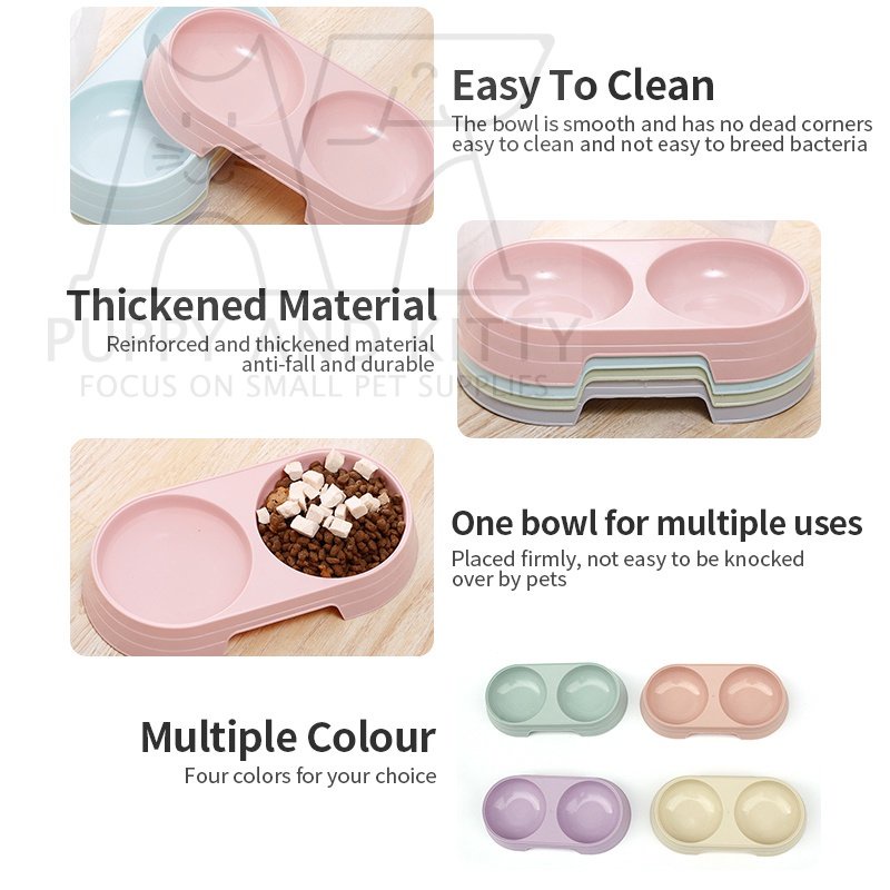 Mangkuk Kucing Tempat Makan Minum Kucing Tempat Piring Pakan Minum Makan Kucing Anjing Kelinci Anti Slip Pet Feeder Mangkuk hewan peliharaan