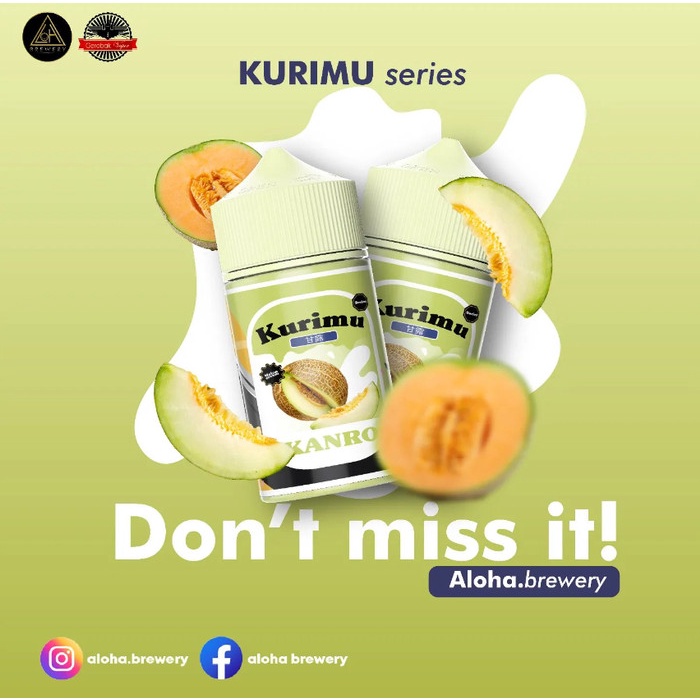 Kurimu Series Watermelon Strawberry 60ML 3MG / 6MG Freebase