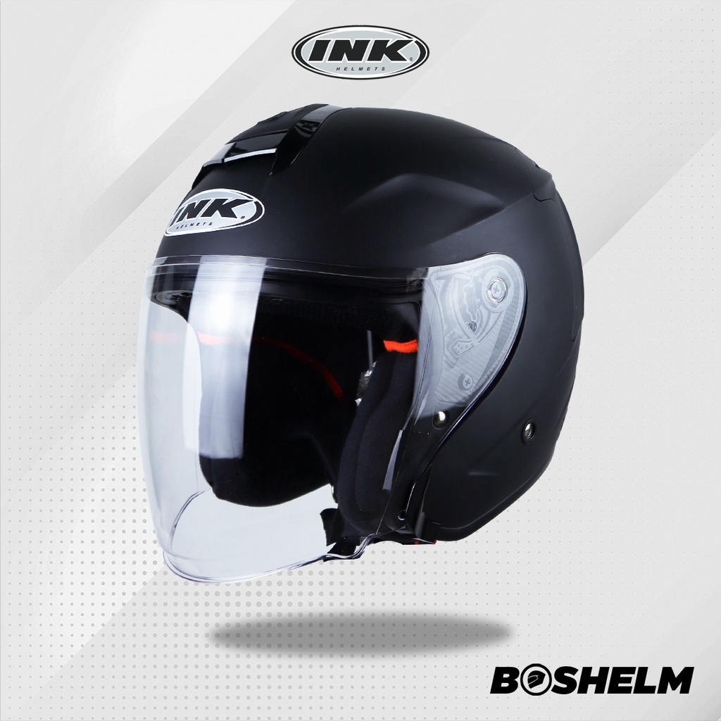 Jual BOSHELM Helm INK Dynamic HITAM DOFF Helm Half Face SNI | Shopee