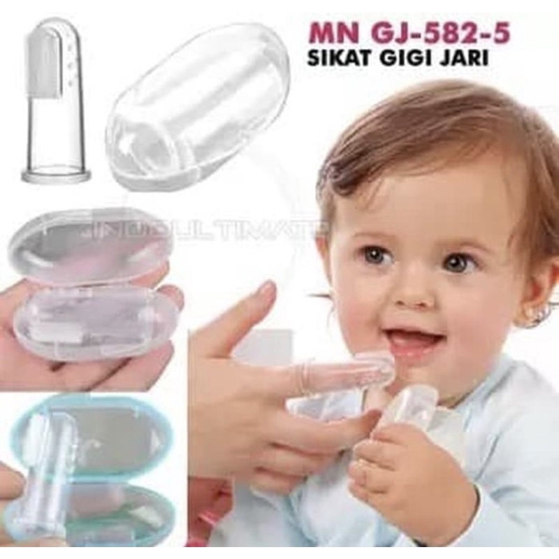 Little Baby Super Soft Silicone Finger Toothbrush / Sikat Lidah Bayi