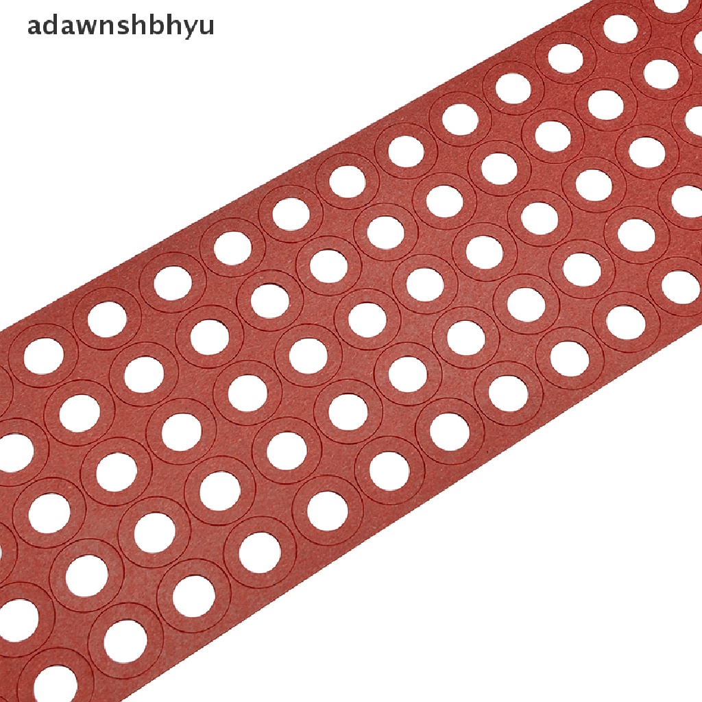 Adawnshbhyu 200pcs 18650sekat Isolasi ring Perekat Kardus Kertas Merah ID