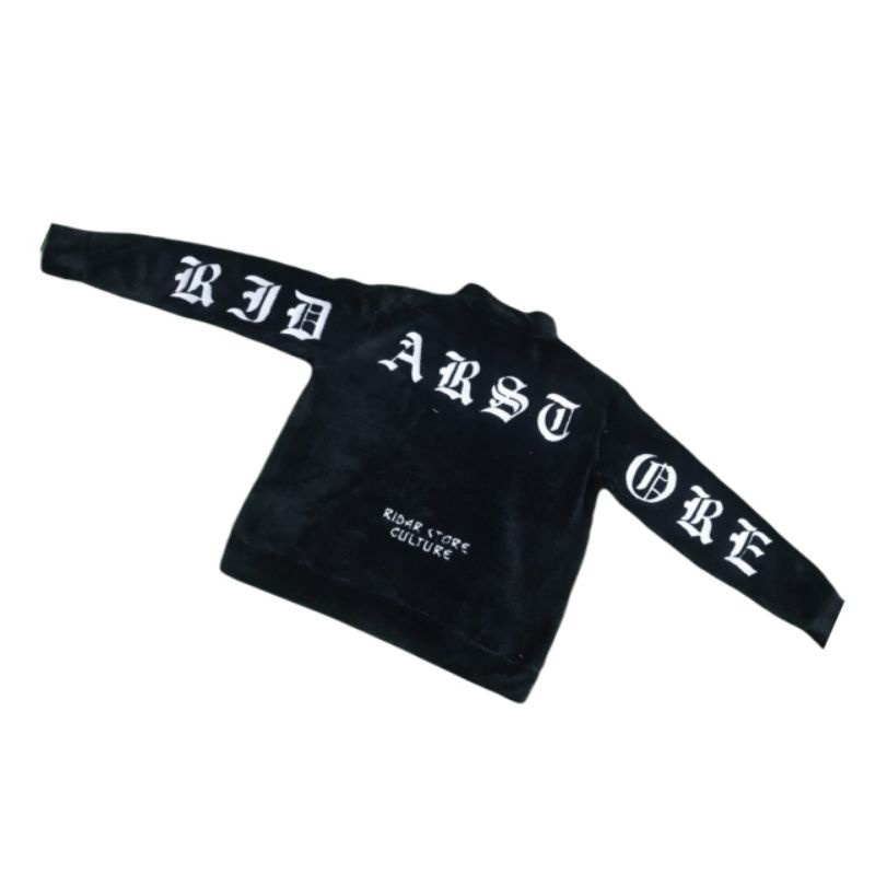 Hoodie sherpa/Jacket sherpa Bulu hitam/black