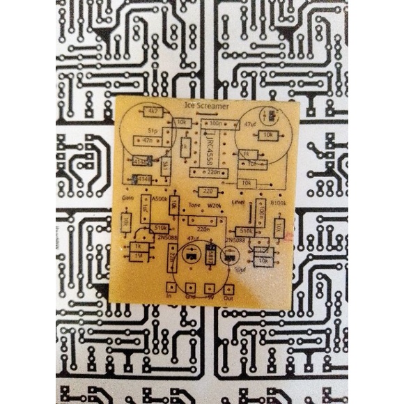 PCB EFEK GITAR OVERDRIVE ICE SCREAMER