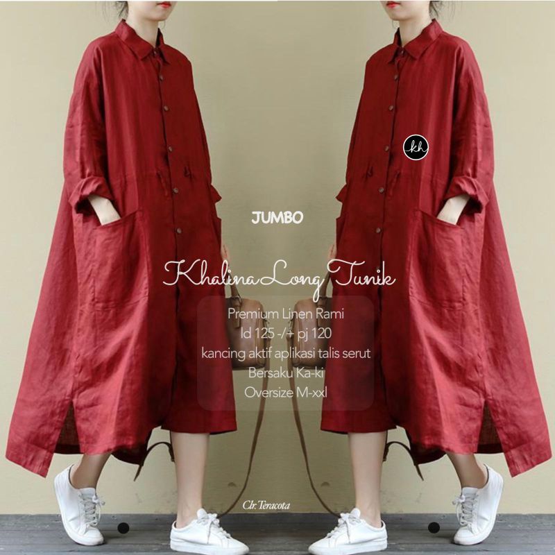 KHALINA LONG TUNIK JUMBO TERBARU BY KHASMA