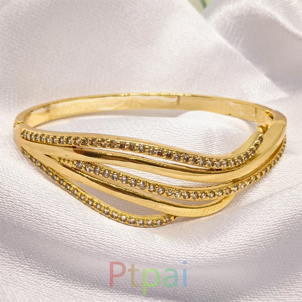 Gelang Fashion Bangle gold Mata zircon Mewah Bracelets xuping wanita lapis emas