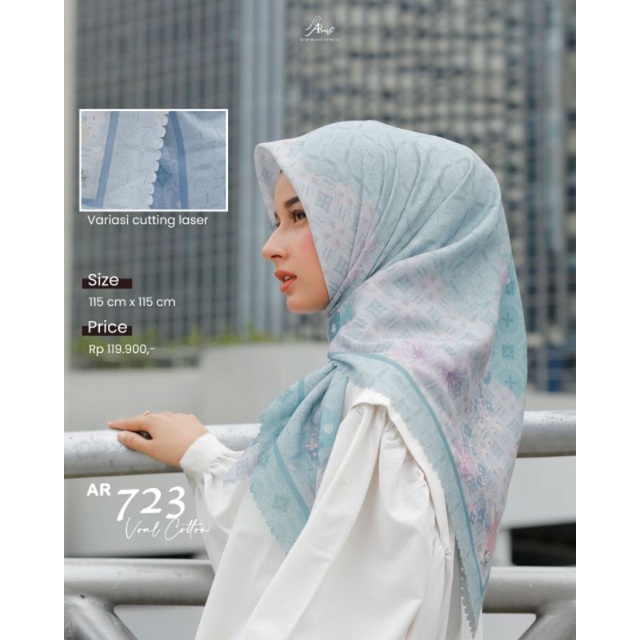 AR 723 SCARF▫️COD ▫️ TERBARU HIJAB SQUARE SEGI EMPAT VOAL BY AR RAFI OFFICIAL