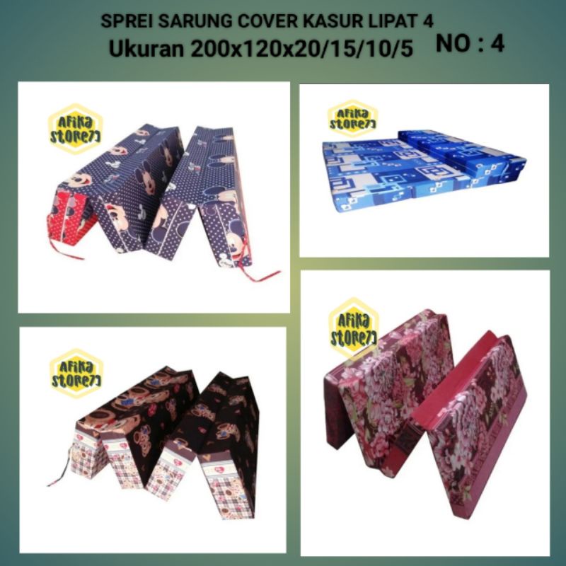 SPREI KASUR No 4 / 200x120x10/5 /15 /20 - SARUNG COVER KASUR BUSA LIPAT RESLETING No 4 200x120x10/5 