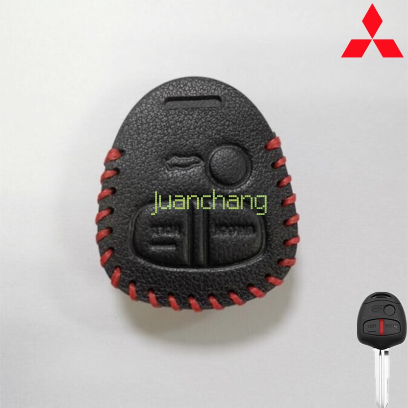 Sarung Kunci Mobil Mitsubishi Key Cover Key Holder Kulit Remote Fob Case Untuk Mitsubishi Lancer EX Evolution Outlander Pajero Sport/Trinton ASX Galant Pajero Grandis Mirage Remote Aksesoris Kunci Mobil