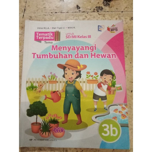 BUKU TEMATIK KELAS 3SD K13 edisi Revisi Erlangga (Bekas)