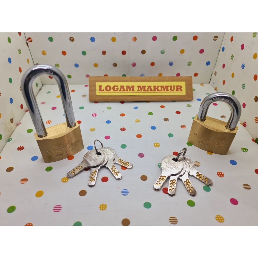 1 PC - GEMBOK 50MM KUNINGAN MODEL KOMPUTER (SOLIGEN ASLI)