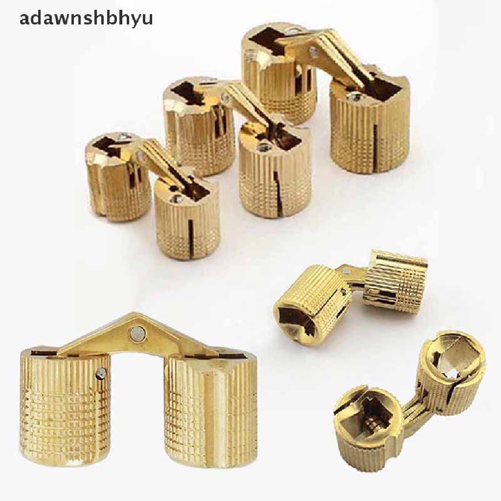 Adawnshbhyu 4pcs 10/12mm Kuningan Hidden Barrel Hinge Invisible Hinge Worktop  Id