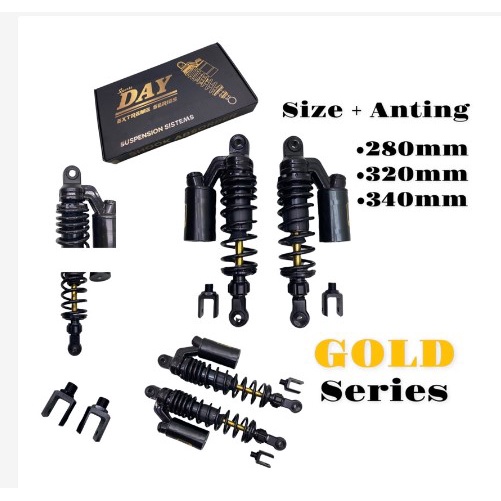 Shock Sport Day Extrem Series As Gold Plus Anting Universal Bebek Matic Tabung Atas 280mm 320mm