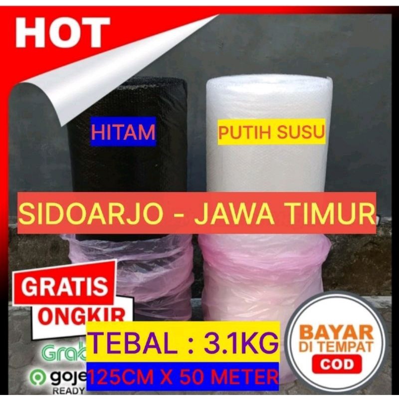 

Bubble Wrap Hitam 125cm x 50m Jawa Timur / Surabaya / Sidoarjo